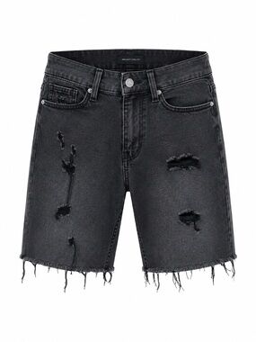 Project Civility Shorts 30 Black Distressed Denim Cutoff